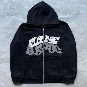 Oversized Boxy Fit <b>Hoodie</b> With <b>White</b> Side Stripe Detail Trendy Streetwear Color Block Winter Plain Dyed Apparel - Product Image 4