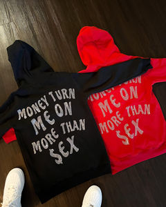 Vêtements de rue surdimensionnés zippés avec strass fabricants de vêtements graphiques pour hommes 100% sweats à capuche en coton pour hommes - Product Image 5