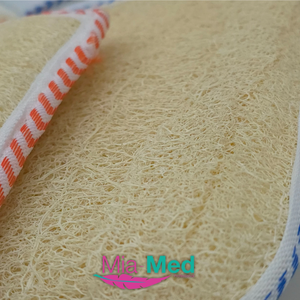 Mia Med Natural Biodegradable Body Scrub Loofah Double Medium Gloves Eco-Friendly Bath Shower Tool Made of Eco-Friendly Sponge - Product Image 5