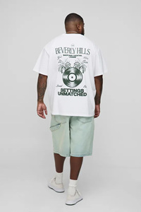 เสื้อยืดสีขาวขนาดใหญ่ Beverly Hills Backyard Cocktail Lounge แขนสั้นสำหรับผู้ชาย ผ้าโพลีเอสเตอร์/คอตตอน เป็นมิตรกับสิ่งแวดล้อม - Product Image 2