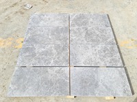 Dalles de pavé en travertin clair, finition polie, 25x25cm, échantillon, durables, modernes, faciles à poser, pour allées et sols de jardin, fabriquées en Turquie