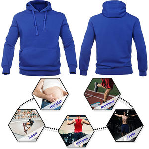 Sudaderas con capucha con logotipo personalizable para hombre, transpirables y cómodas, sudadera de entrenamiento para gimnasio y fitness, ropa teñida lisa - Product Image 2