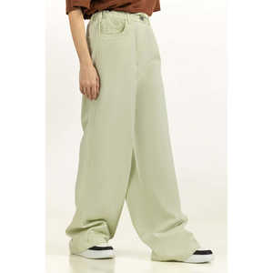 Pantalon large taille haute pour femme en toile respirante, tailles XL, 3XL, XS, avec délavage coloré WM-NDJ-SS25-008 - Product Image 3