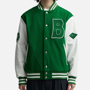 Hot Style Custom Logo Button Ribbed collar With Cuffs <b>Varsity</b> <b>Jacket</b> For <b>Men</b> Letterman College Baseball <b>Bomber</b> <b>Varsity</b> <b>Jacket</b> - Product Image 1