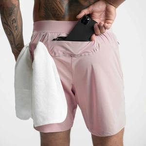 Vente en gros de shorts d'athlétisme respirants en polyester pour l'entraînement en maille à séchage rapide personnalisés, shorts de gymnastique pour hommes avec poches pour le sport et la course à pied - Product Image 2