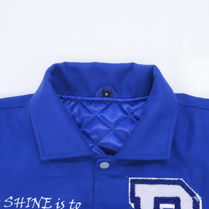 เสื้อแจ็คเก็ตวาร์ซิตี้ผ้าฟลีซสำหรับผู้ชาย พิมพ์ลายและปักด้วยไหมเชนิลล์ คุณภาพสูง สไตล์สตรีทแวร์ พร้อมโลโก้สั่งทำ ราคาถูก - Product Image 6