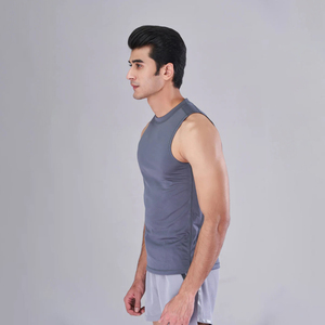 Camiseta sin mangas para hombre al por mayor, Camiseta de punto transpirable de algodón y poliéster, estampado informal para entrenamiento de gimnasio, talla XL, servicio OEM - Product Image 3