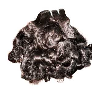 Cheveux Purs Bruts Naturels Baby Curly via Fournisseur Indien Double Tissage Machine Sans Perte - Product Image 3