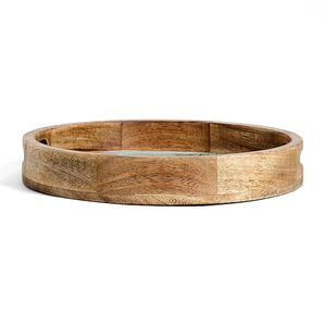 Bandeja <span class=keywords><strong>Rectangular</strong></span> Grande Hecha a Mano para Servir de Madera de Mango, Hermosa Mesa de Centro de Madera Impresa para Cocina, Comedor o Decoración del Hogar - Product Image 5