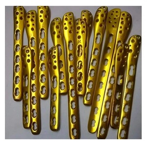 Placa de bloqueo de peroné distal lateral titanio 3,5mm Juego de 12 piezas placas ortopédicas manuales certificadas CE uso hospitalario de alta calidad - Product Image 1