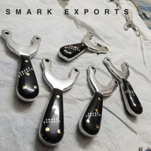 Handcrafted Aluminium Slingshot with Buffalo Horn Handle Premium Quality Hunting Catapult Strong and Durable Outdoor Slingshot - Product Image 5