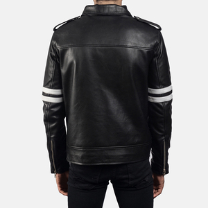 Full Sleeve Custom Logo 2024 Latest Design <b>Men</b> <b>Leather</b> <b>Jacket</b> Available for Casual Wear in Low Prices - Product Image 4
