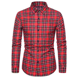 Chemises pour hommes personnalisées, chemises habillées de bureau formelles pour hommes, chemises en coton décontractées à col montant à manches longues - Product Image 5