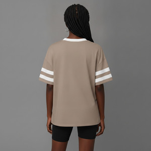 T-shirt ample pour femme en coton 100% personnalisé avec impression sérigraphique OEM, coupe décontractée, style streetwear, respirant - Product Image 3