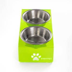 Station d'alimentation portable pour animaux de compagnie à double bol en acrylique imperméable, grande capacité, plats en céramique, design moderne transparent pour chats et chiens - Product Image 5