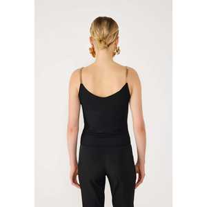 Blusa con Escote en V y Detalles de Tirantes - Product Image 4