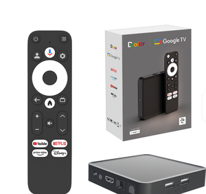 (T&D) Boîtier TV intelligent Google GTV, système d'exploitation Android 12, processeur Amlogic S905Y4, 2 Go RAM, 32 Go ROM, Wi-Fi 5G, Bluetooth, certifié Google TV - Meilleures ventes - Product Image 1