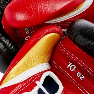 Gants de boxe de qualité supérieure en cuir véritable avec fermeture à boucle et crochets sécurisés - Product Image 6
