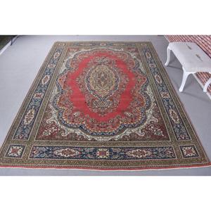 Turkish Vintage Rug, 0.7x10.8 ft <b>Runner</b> Rug, <b>Red</b> Patchwork Rug - Product Image 1