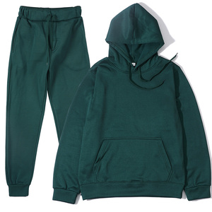 Ensemble de sport deux pièces d'hiver pour hommes nouveau sweat à capuche et pantalon de couleur unie à la mode survêtement imprimé décontracté tendance 2025 - Product Image 6