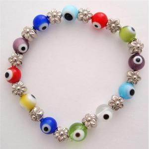 Abalorio de ojos malvados de cristal colorido para pulsera, accesorios de moda - Product Image 1