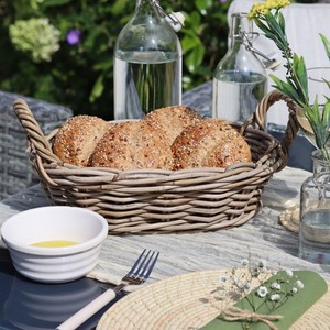 Rattan Oval Wicker Storage <b>Basket</b> <b>Tray</b> Handmade Storage <b>Baskets</b> Natural Rattan Modern Multifunction Made in Viet Nam - Product Image 5