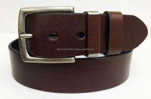 Mooth-cinturón informal de cuero para hombre, hebilla de latón libre de óxido de larga duración, de alta calidad con acabado marrón - Product Image 2