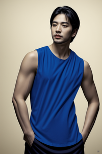 เสื้อยืดแขนกุดผ้าฝ้ายโพลีแขนสั้นสำหรับทุกเพศ - Product Image 2
