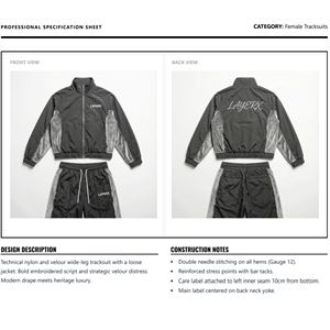 Conjunto Deportivo de Dos Piezas para Mujer, Chaqueta Cortavientos con Capucha y Estampado, Pantalones Anchos de Nylon, Ropa Urbana, Personalizable al por Mayor - Product Image 6