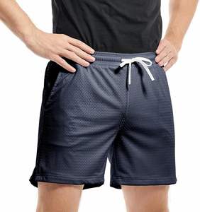 <b>Men's</b> <b>6</b> Inch Summer Athletic Shorts Breathable Mesh Eco-Friendly Lightweight Casual Quick Dry Silk Screen Printed Custom - Product Image 5