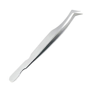 Pinzas de extensión para pestañas quirúrgicas RS, volumen de pestañas, Etiqueta Privada, Punta dentada duradera de acero inoxidable antimagnético, 10mm - Product Image 2