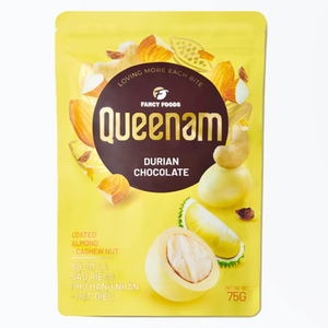 เม็ดมะม่วงหิมพานต์อัลมอนด์เคลือบช็อคโกแลตทุเรียน75กรัม - Product Image 1