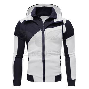 เสื้อสเวตเตอร์มีซิปสำหรับผู้ชาย, เสื้อโค้ทมีฮู้ดกันน้ำสไตล์สตรีท - Product Image 2