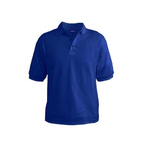 Polo de talla grande para hombre, camisa de manga corta con cuello, 100% algodón, personalizada, alta calidad, Color azul - Product Image 5