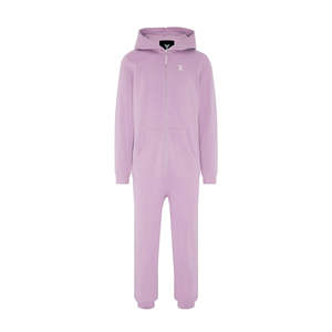 80% Algodón 20% poliéster cepillado en el interior de algodón, cremallera bidireccional, Lila Melange, mono Original Unisex - Product Image 6