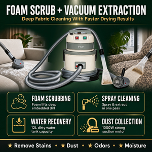 Máquina de Limpieza de Tapicerías, Aspiradora con Extractor de Espuma, Limpiador con Recuperación de Agua para Hoteles, Apartamentos, Mantenimiento de Sofás y Alfombras - Product Image 1
