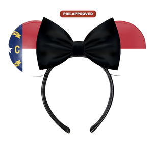Diadema con Orejas de Ratón con Bandera Estatal, Hecha a Medida en Fábrica - Material de Vinilo, Ajuste Universal - Product Image 1