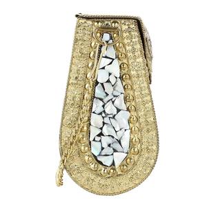 Pochette de soirée mosaïque spéciale mariage avec cadre métallique vintage, sac à main mosaïque de créateur avec élégante chaîne de transport - Product Image 4