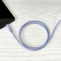 Cable USB-A a Lightning de Silicona, Carga Rápida 3A para Teléfono Móvil, Conductor de Cobre Puro, Cable de Sincronización de Datos Blindado