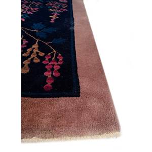 Pechino Blue Hand Knotted Wool Rug Floral Pattern <b>3D</b> Rugs for Home for Living Room Hallway Entryway Rectangle <b>Puzzle</b> Pae-5441 - Product Image 4