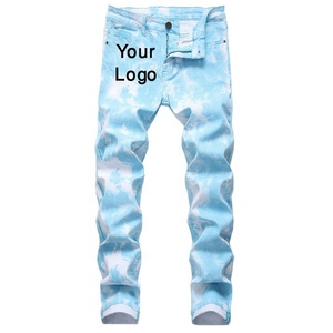 طلبات بالجملة تخصيص سراويل الجينز خمر غسل خفيف Pantalones De ombre مطاط الجينز بنغلاديش - Product Image 5