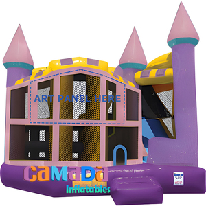 Nuevo diseño niños princesa congelada Casa de rebote inflable Combo Castillo de salto princesa Casa de rebote inflable para niñas - Product Image 4