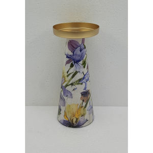 Pilier en bois naturel Bougie Stand Decal Émail Fini Pour La Maison Événement Fêtes Table Top Décoratif À La Main En Vrac - Product Image 2