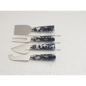 Juego de Cuchillos para Queso de Acero Inoxidable de Buena Calidad, Cuatro Piezas, Cubertería Ecológica, Decoración de Mesa para Fiestas, Lujo - Product Image 3