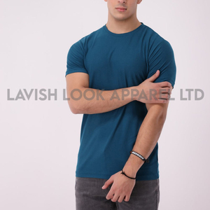 เสื้อยืดผู้ชายทรงปกติ สีพื้น แขนครึ่ง คอโอ ผ้าฝ้าย 100% ระบายอากาศได้ดี สไตล์ลำลอง ผ้าเจอร์ซีย์ถัก - Product Image 6