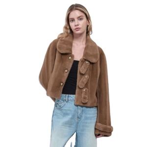 Nouveau Cardigan Zippé Homme 2026 Style Américain Urbain en Fausse Fourrure Effet Vieilli et Délavé pour l'Hiver - Product Image 4