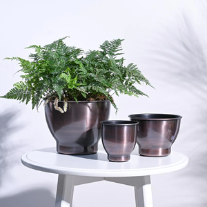 Macetas de Metal modernas de primera calidad, macetas de hierro decorativas pequeñas y grandes para uso en suelo colgante de jardín, precio al por mayor - Product Image 1