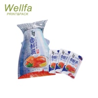 Papier d'aluminium de qualité alimentaire imprimé sur mesure forme unique poisson congelé saumon cuit sac de pochette d'emballage