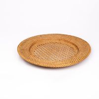 Set de table en rotin tressé vietnamien, imperméable, résistant à la chaleur, écologique, taille et couleur personnalisées, élégant, style bohème, en carton