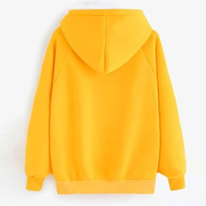 Oversized Printed Casual <b>Long</b> <b>Hoodie</b> for <b>Women</b> Solid Color Pullover Winter Loose Fit Front Logo 100% Cotton Flecce - Product Image 3